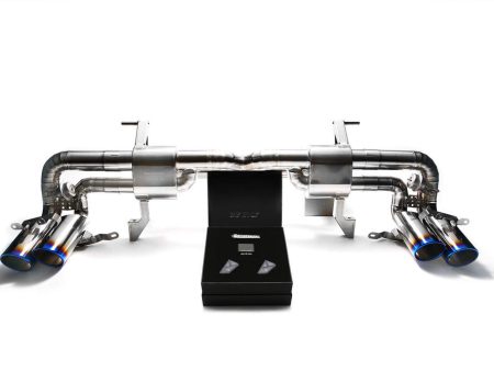 ARMYTRIX Titanium Valvetronic Exhaust System Titanium Blue Tips Lamborghini Gallardo 2008-2013 For Sale