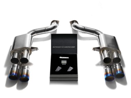 ARMYTRIX Titanium Valvetronic Exhaust System Quad Titanium Blue Tips Ferrari 599 GTB 2006-2012 Online Hot Sale