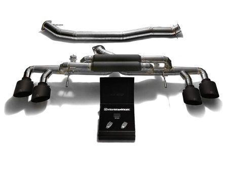 ARMYTRIX Titanium Valvetronic Catback Exhaust 90mm System Quad Matte Black Tips Nissan GT-R R35 2009-2021 Online