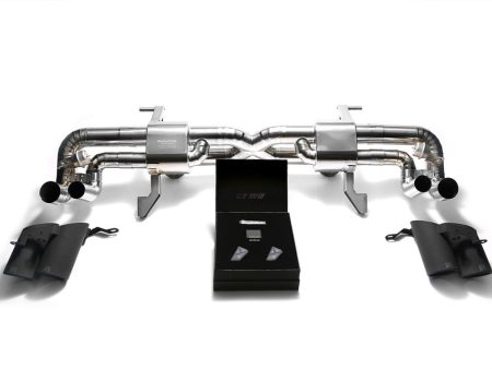 ARMYTRIX Titanium Valvetronic Exhaust System Matte Black Tips Lamborghini Gallardo 2008-2013 Hot on Sale