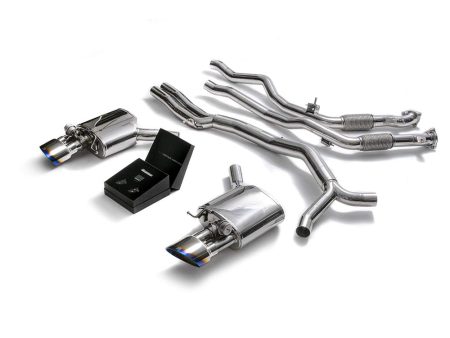 ARMYTRIX Stainless Steel Valvetronic Sport Catback Exhaust System w Dual Blue Coated Tips Audi RS4 | RS5 B9 2D 2.9 V6 Turbo 202017-202120 Online Sale