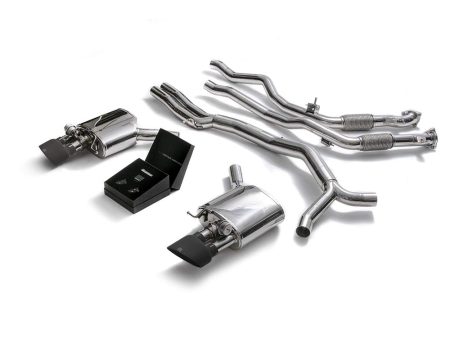 ARMYTRIX Stainless Steel Valvetronic Sport Catback Exhaust System w Dual Matte Black Tips Audi RS4 | RS5 B9 2D 2.9 V6 Turbo 202017-202120 Discount